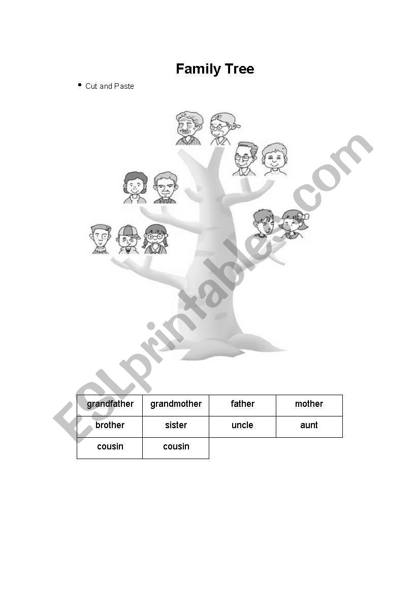 Family Tree (three worksheets)