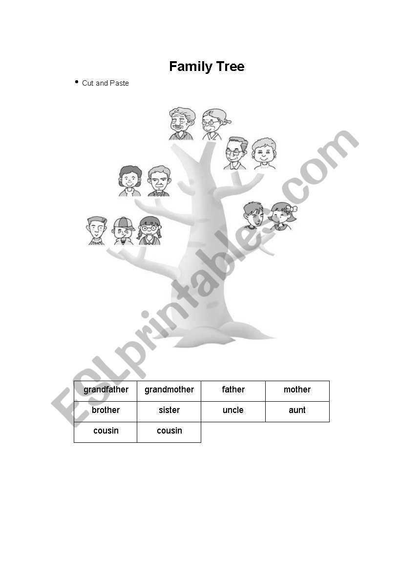 Family Tree (three worksheets)