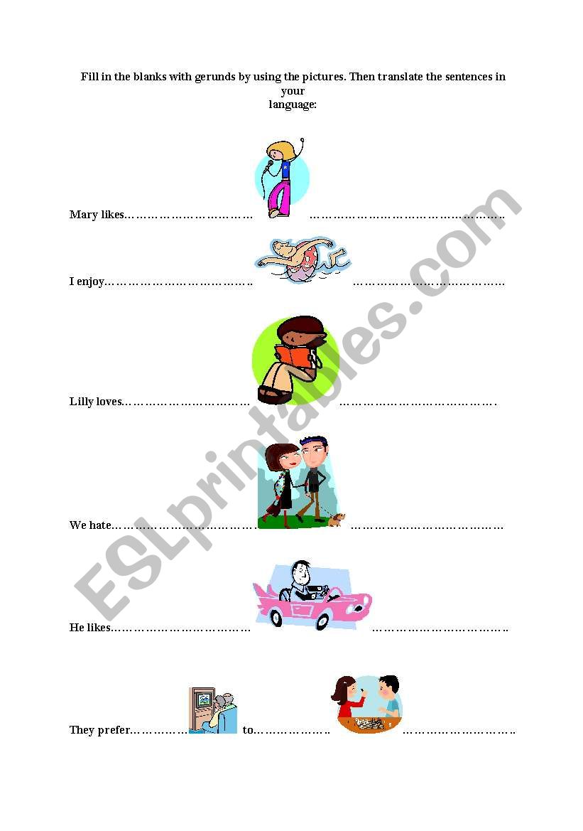 like+Ving worksheet