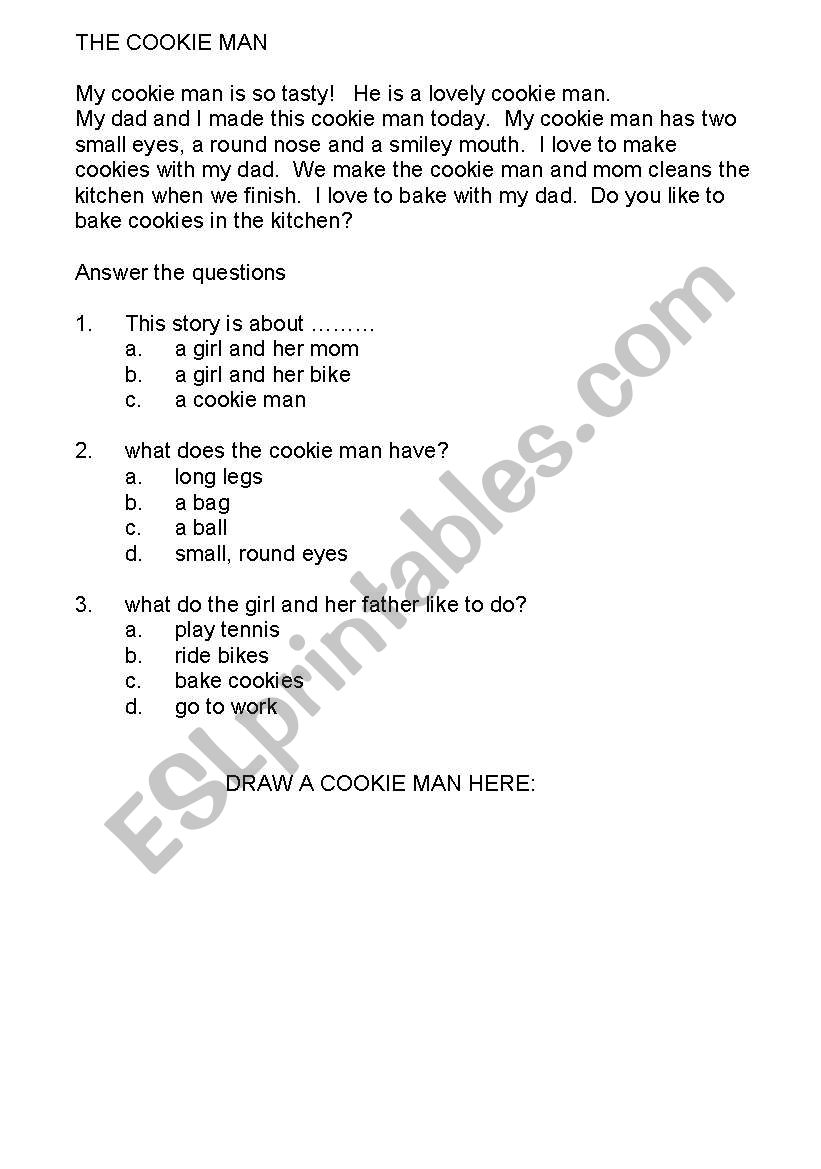 THE COOKIE MAN - 4TH IN SERIES OF COMPREHENSION FOR THE YOUNG READER