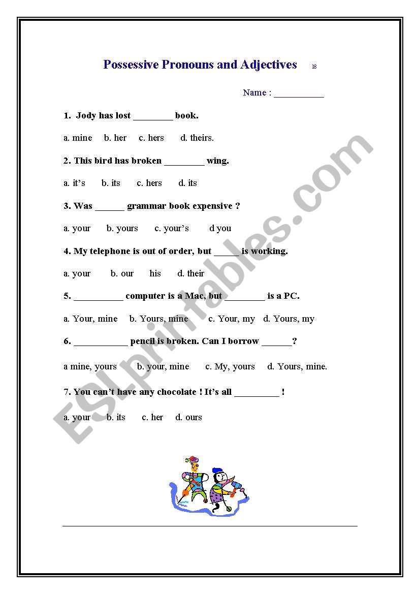 Grammar evaluation worksheet