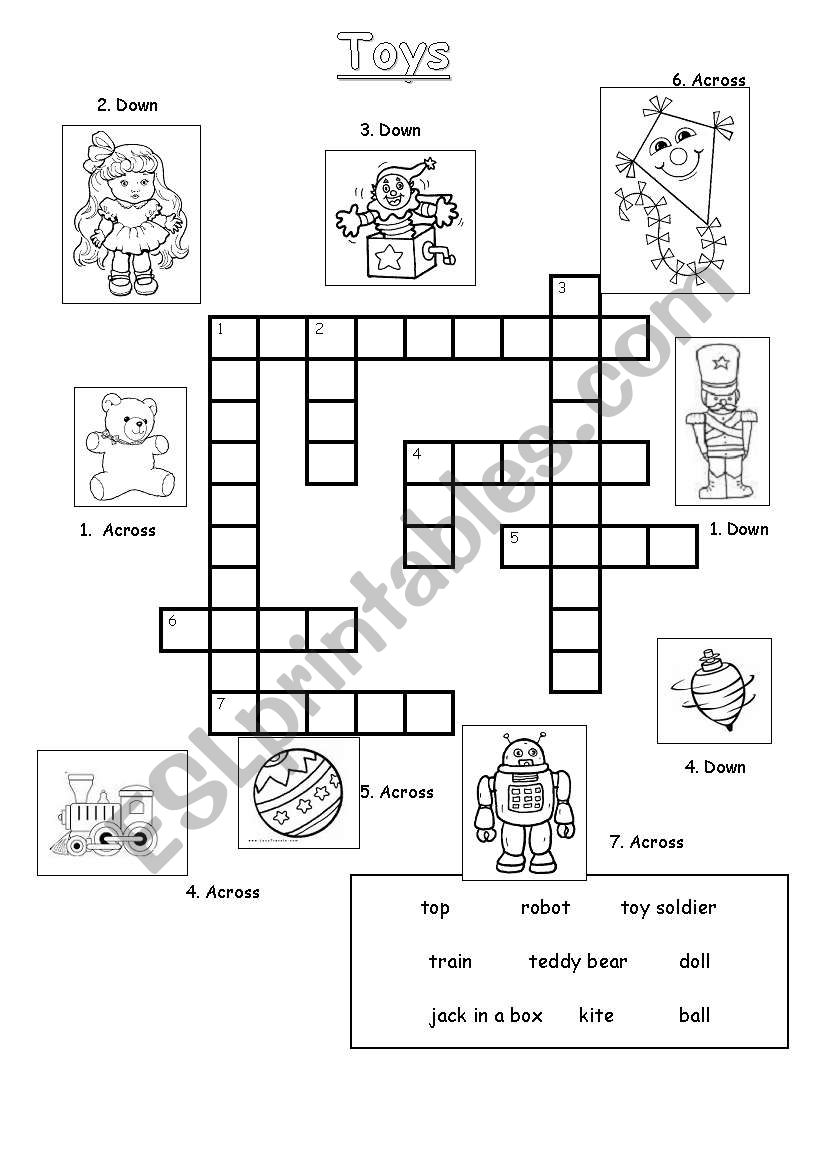 Toys Crossword worksheet