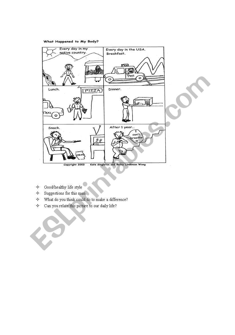 picture based- story telling worksheet