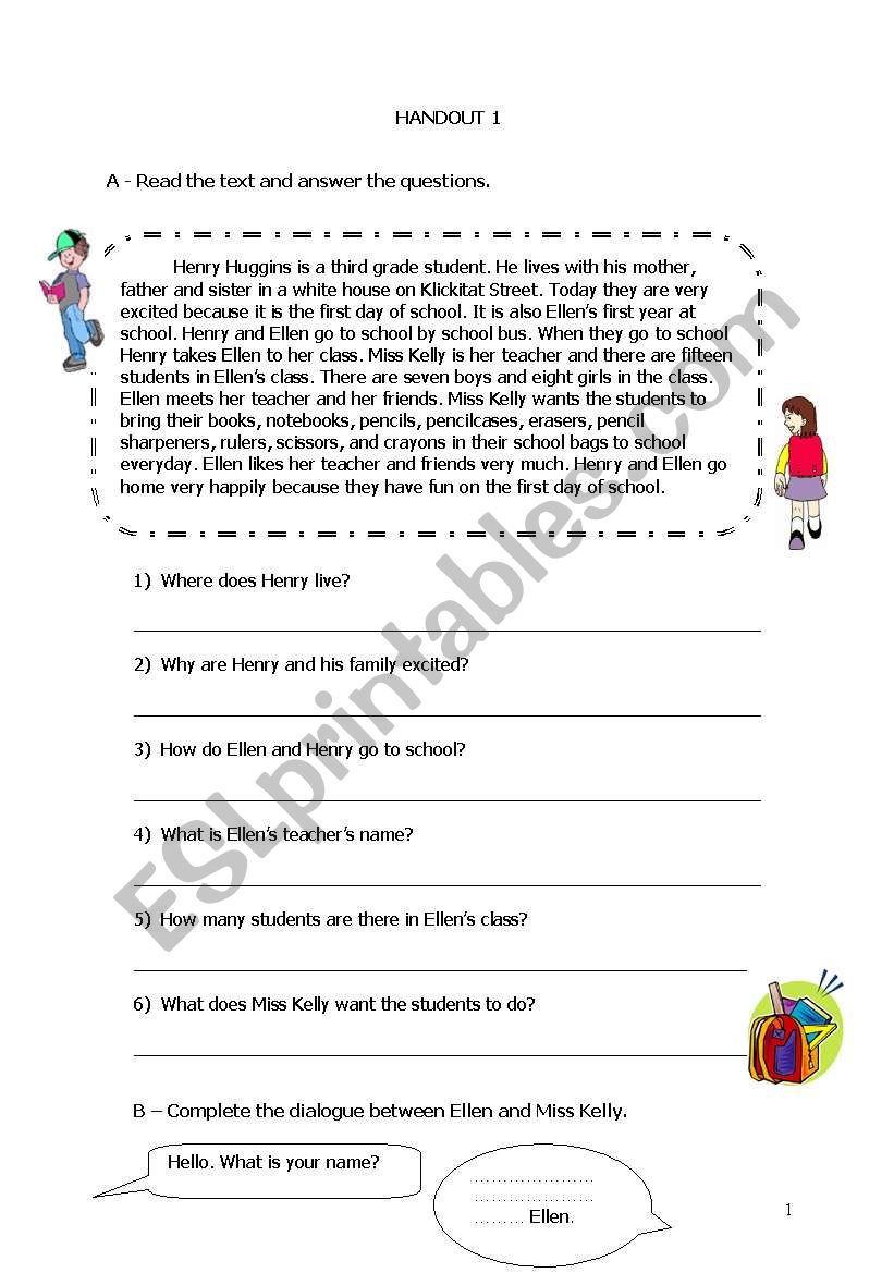 HENRY worksheet