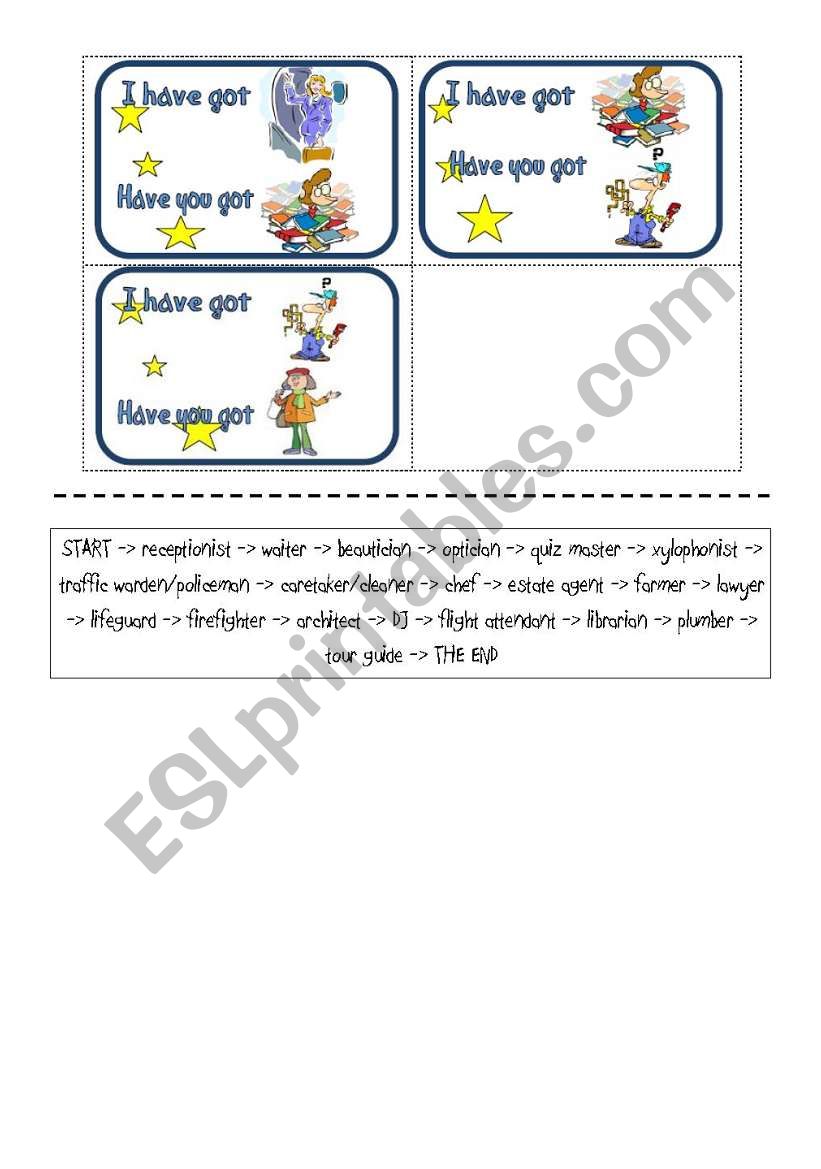 JOBS/PROFESSIONS chain game PART 3 of 3