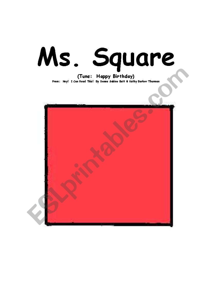 Mr. Square worksheet