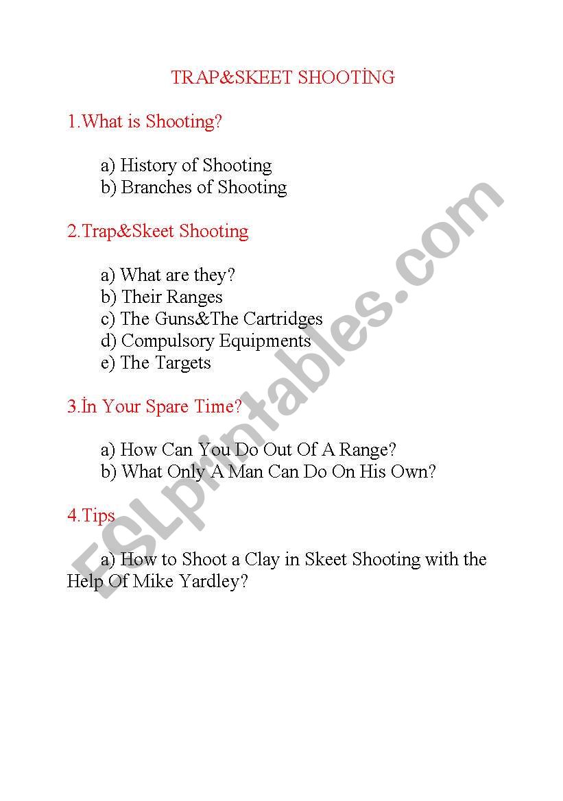 outline exapmle worksheet