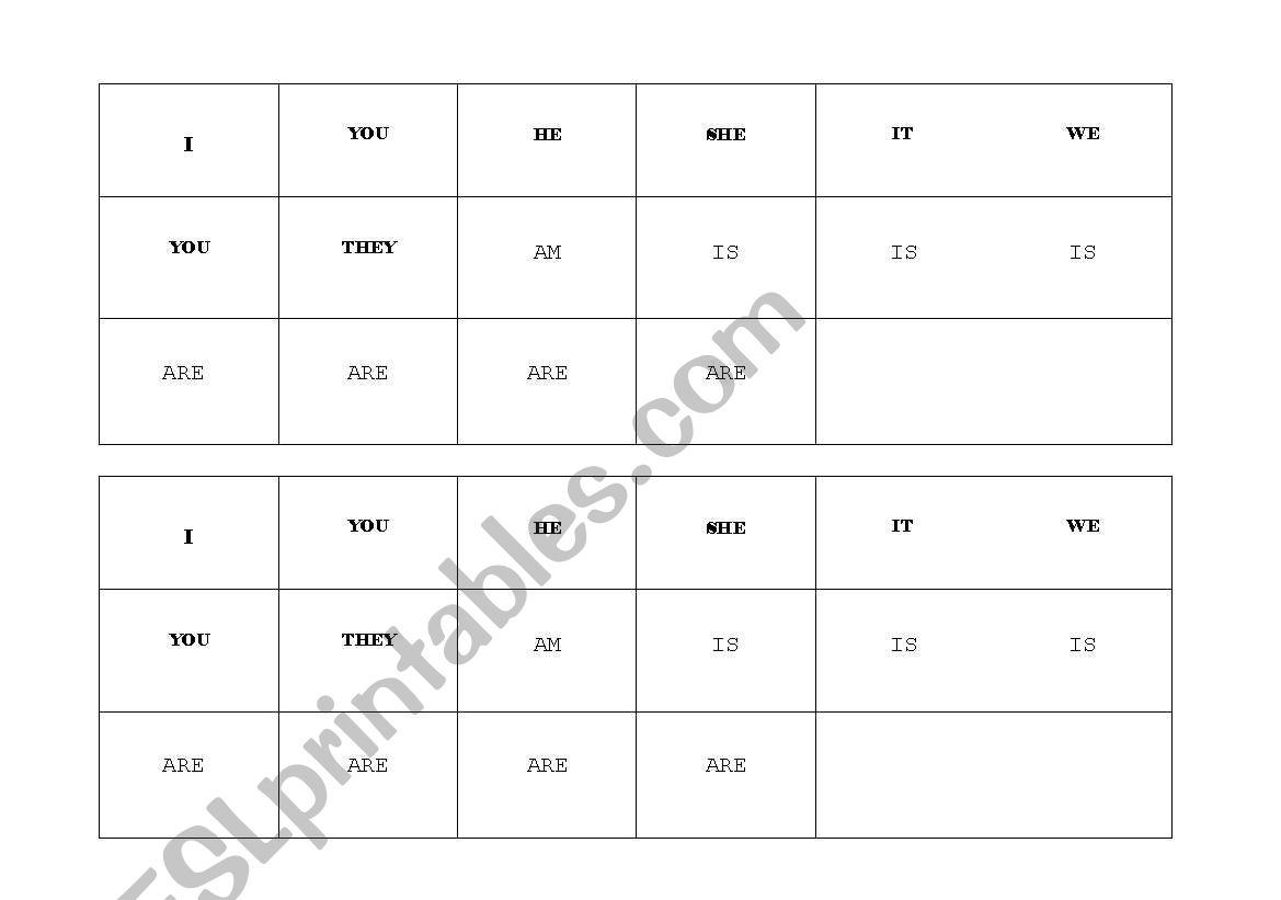 to be worksheet