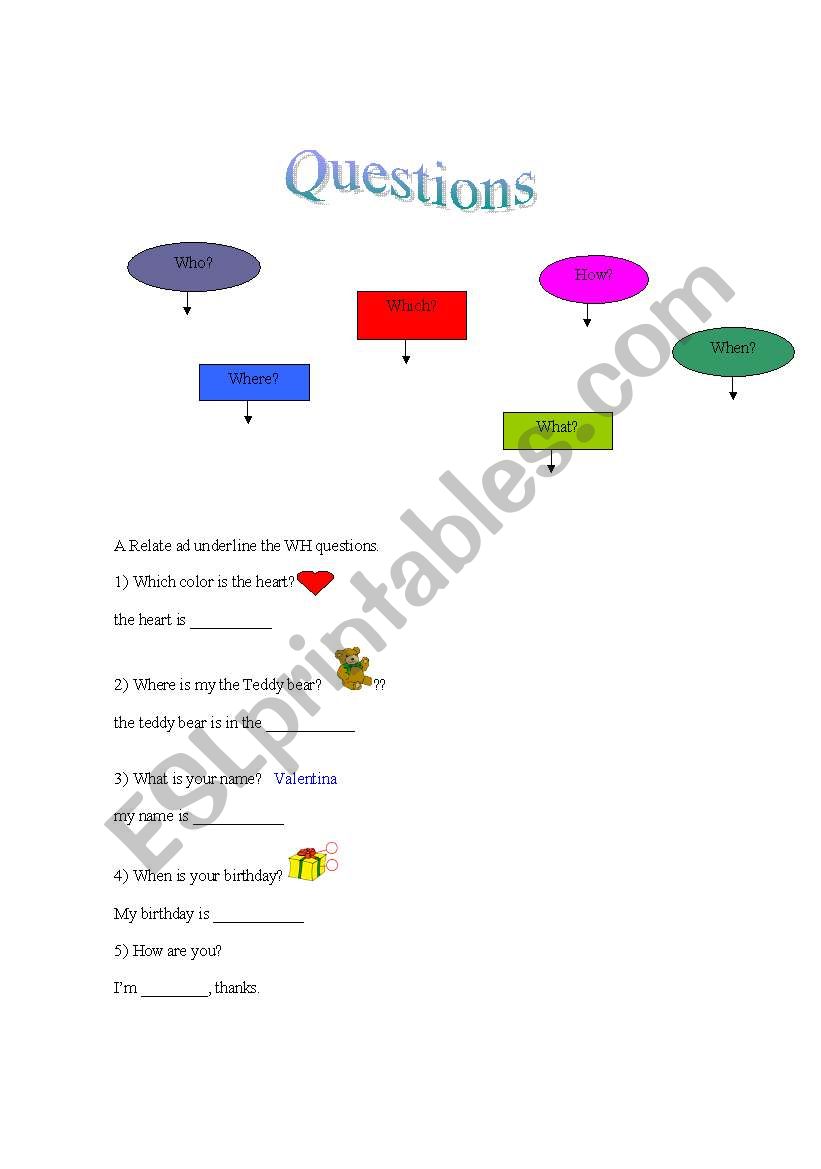 HW questions worksheet
