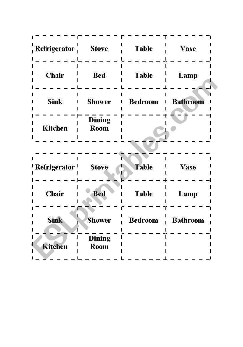 house worksheet