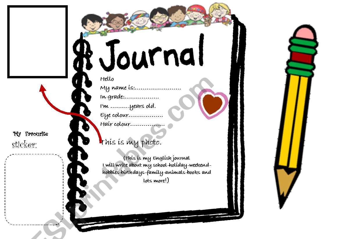 Journal Cover worksheet