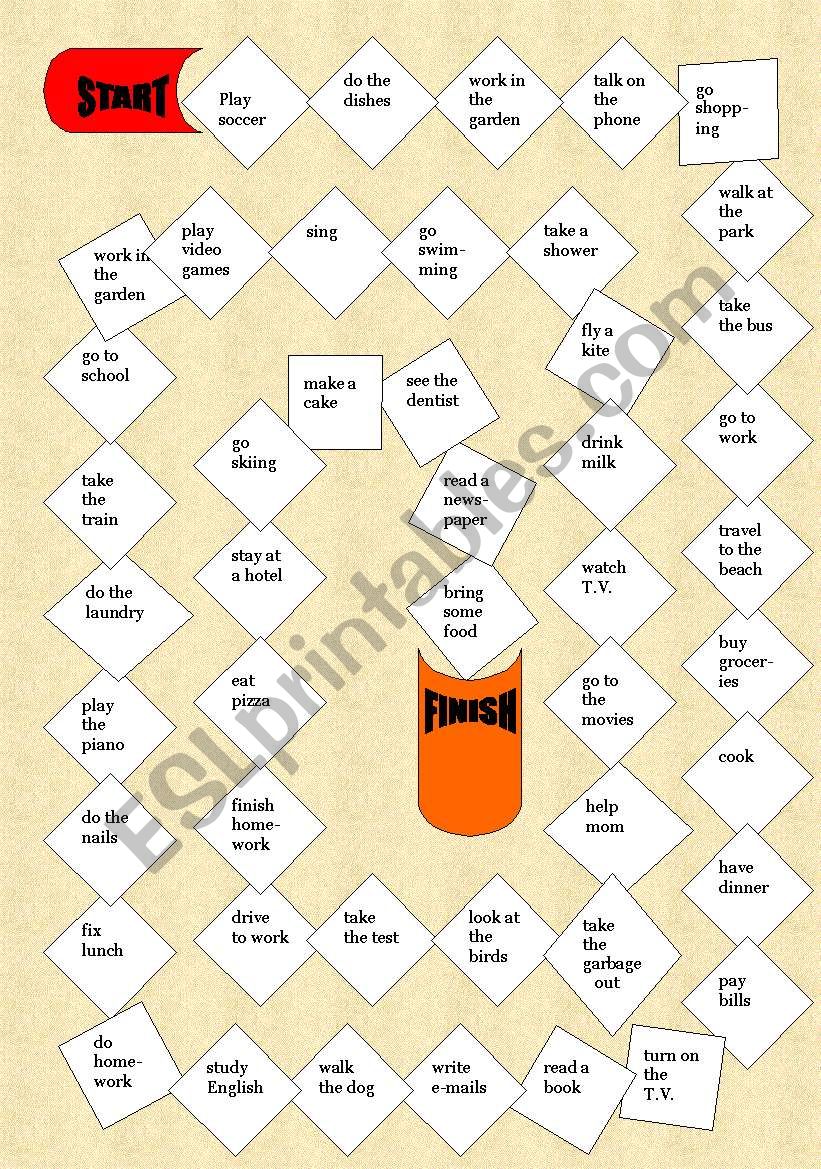 boardgame - use with verb tenses