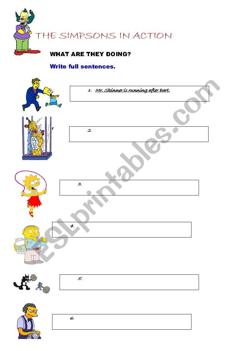 Present Continuous worksheet