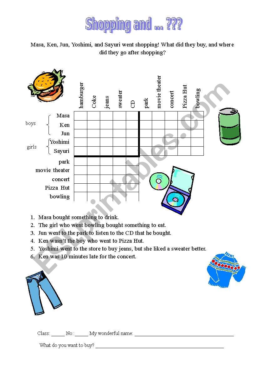 Shopping Logic Puzzle Infinitive Relative Clause