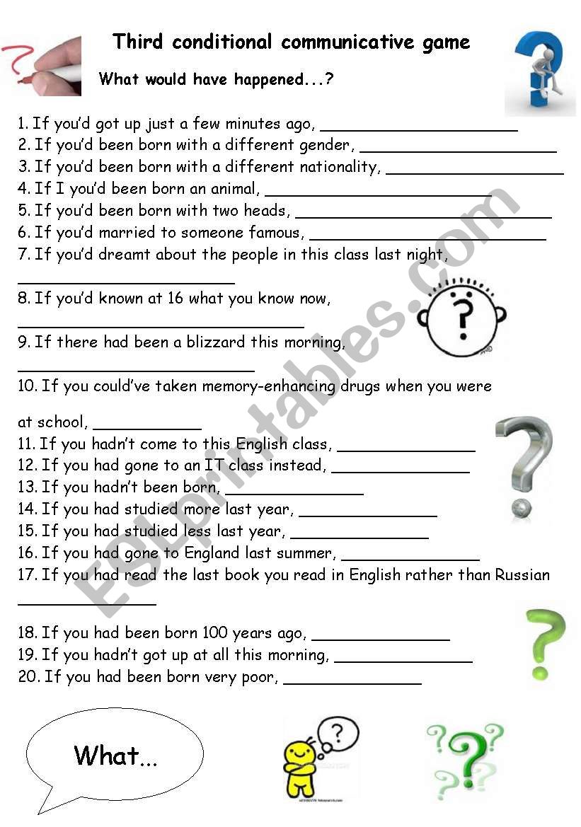 3rd conditional communicative activity