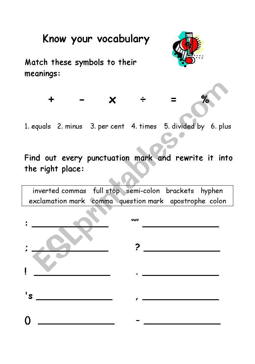 punctuation marks worksheet