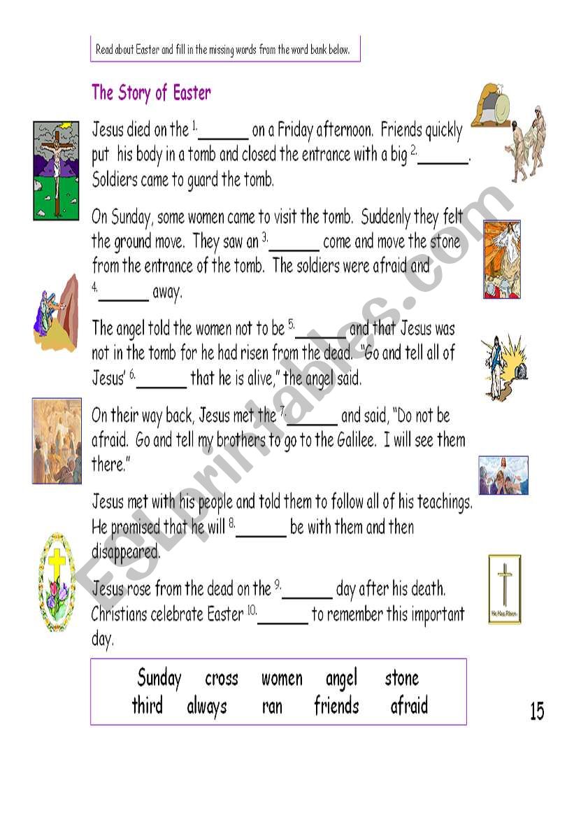 the story of easter worksheet