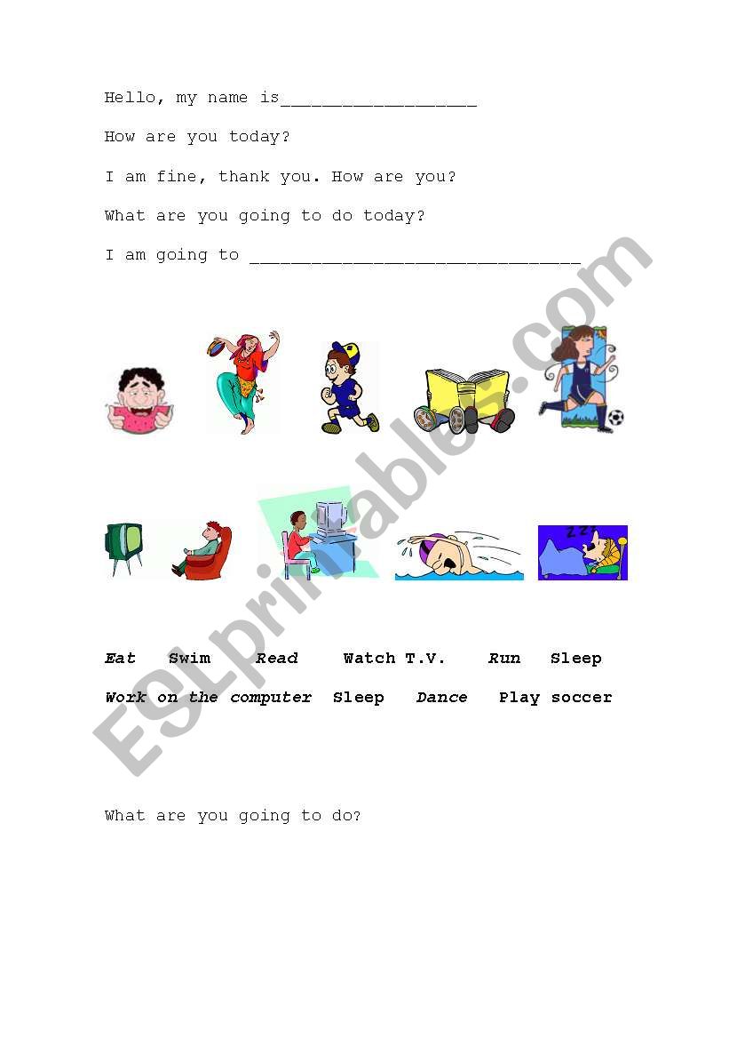 Introduction To Verbs Worksheet