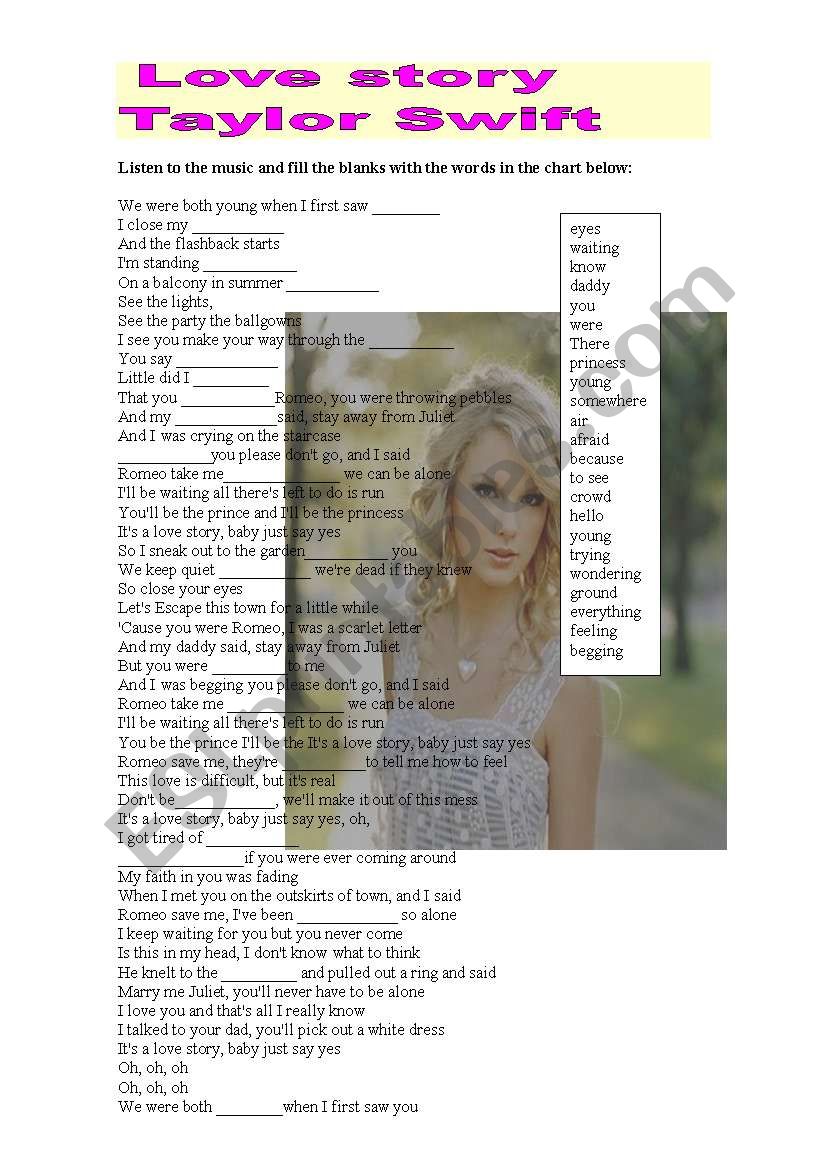 Love Story Taylor Swift Lyrics