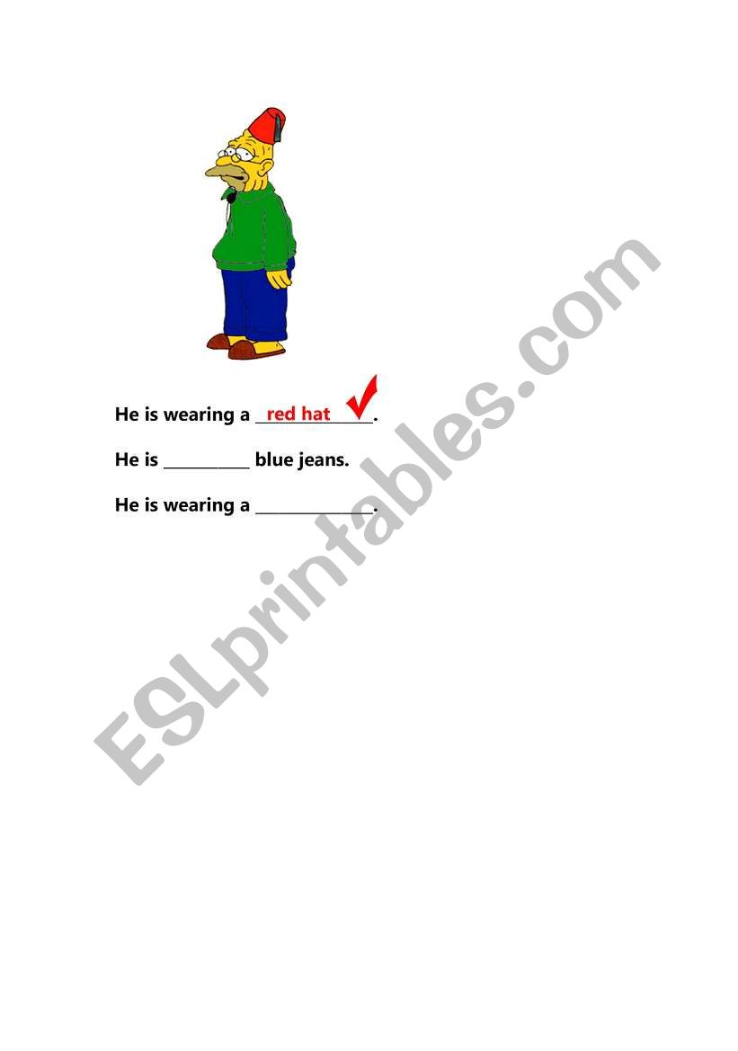 clothes simpson worksheet