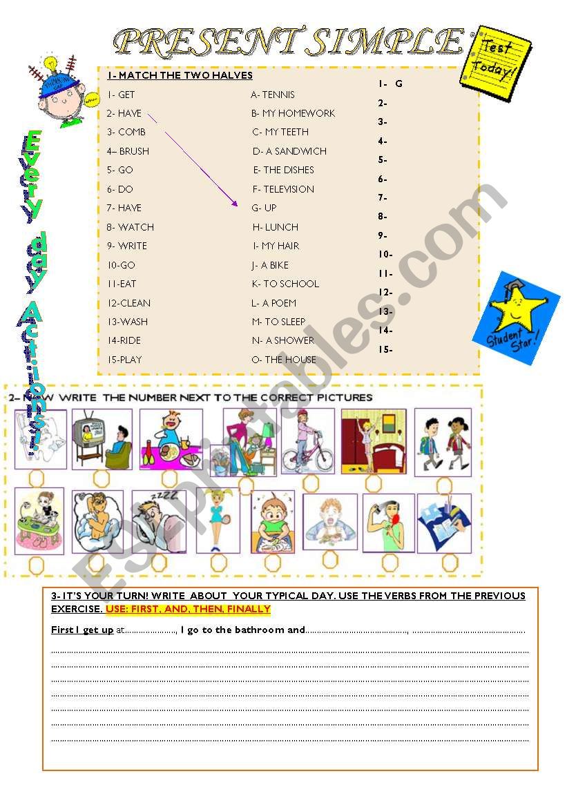 SIMPLE PRESENT worksheet