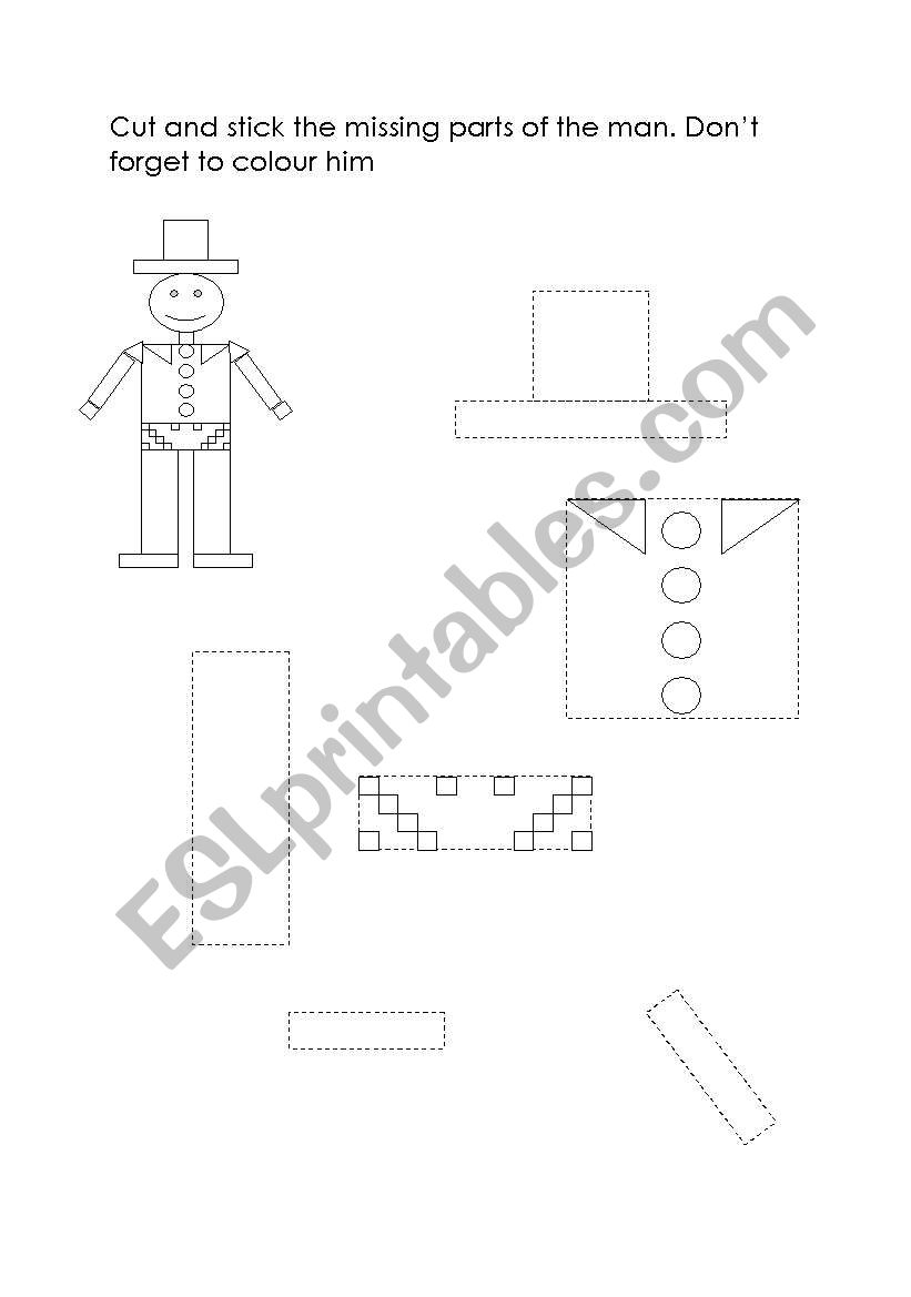 shape man worksheet