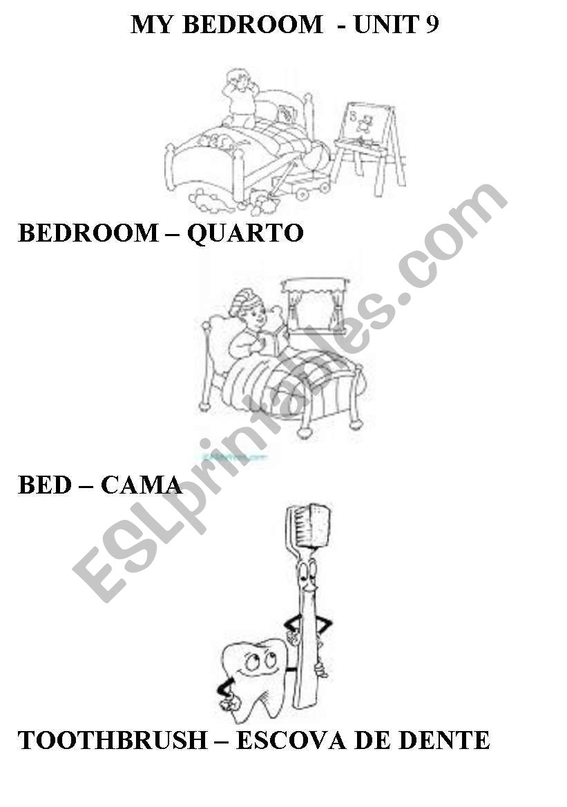 BEDROOM - VOCABULARY worksheet