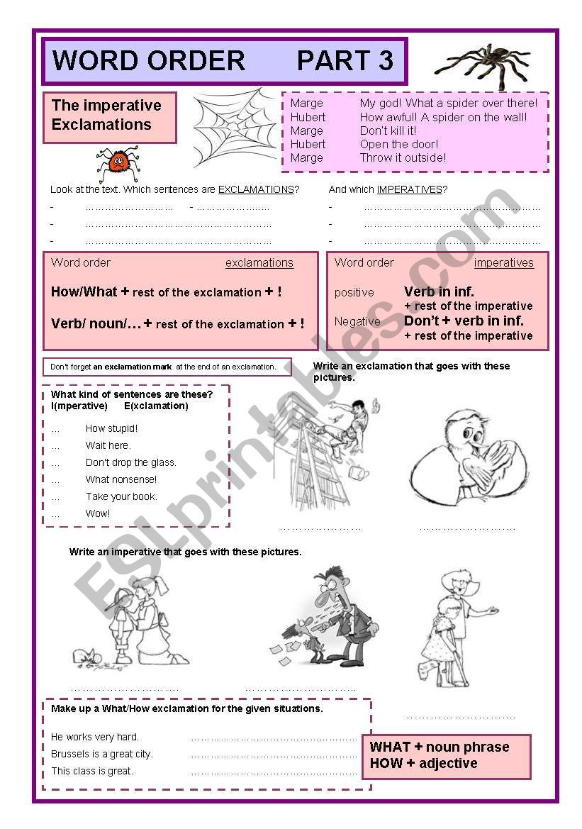 Word order part 3 imperatives and exclamations (3/7)