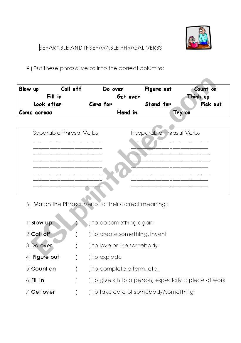 Separable and Inseparable phrasal verbs