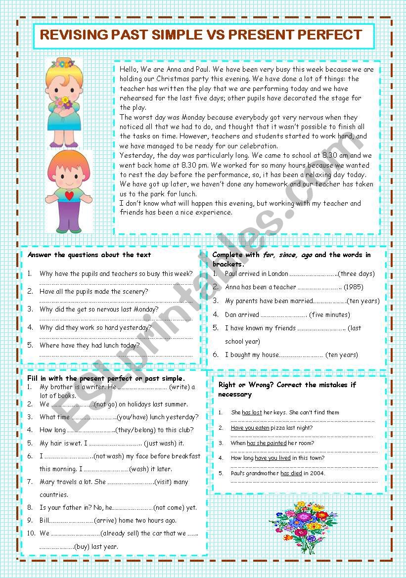 Revising past simple vs present perfect