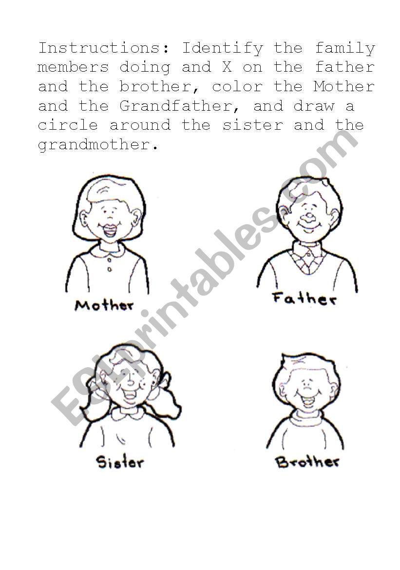 family worksheet