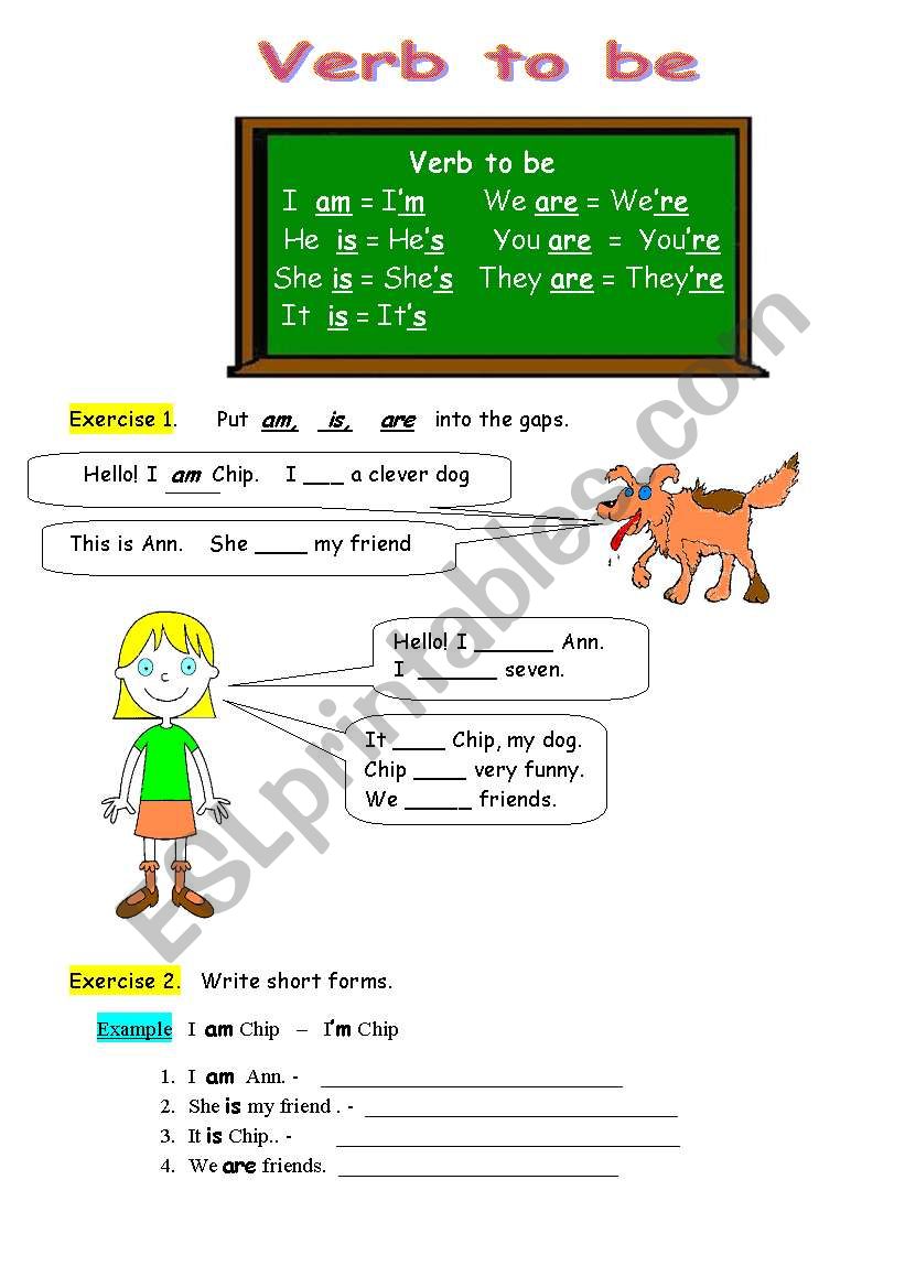 Verb to be 1 worksheet