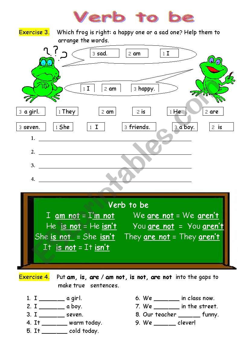 Verb to be 2 worksheet