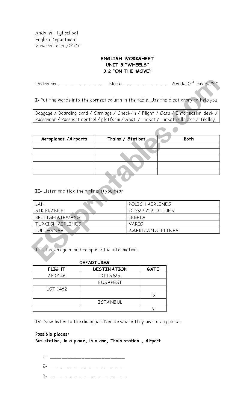 Woksheet worksheet