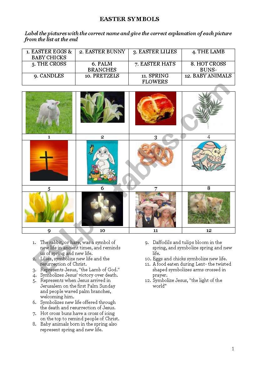 Easter Quiz worksheet