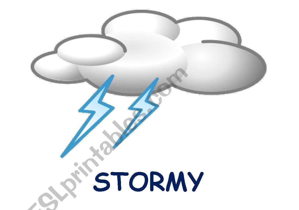 WEATHER FLASHCARD - SET 3 worksheet