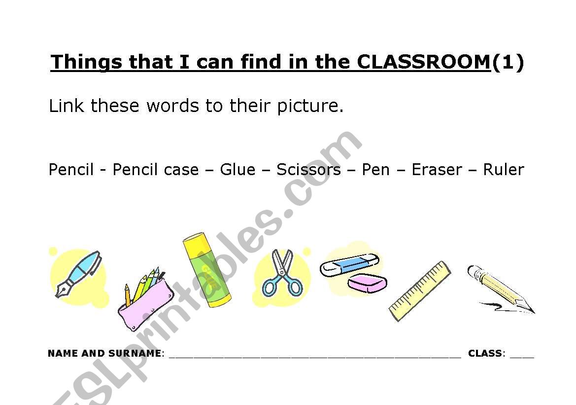Things that I can find in the Classroom(1)