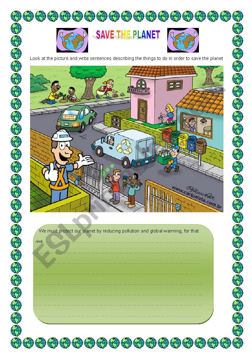 SAVE THE PLANET worksheet