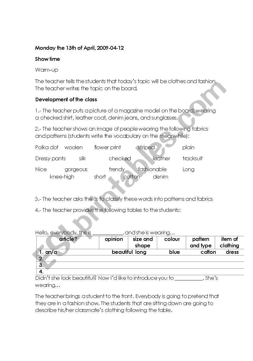 conversation worksheet