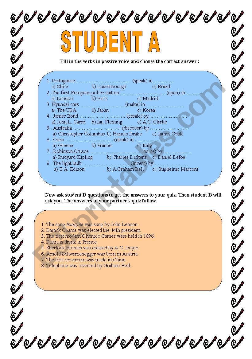 Passive - QUIZ  worksheet