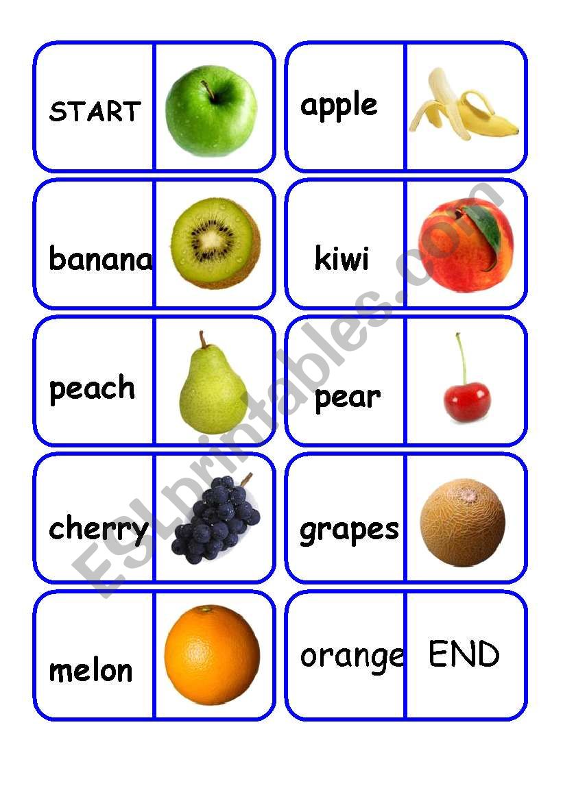 fruit dominoes worksheet