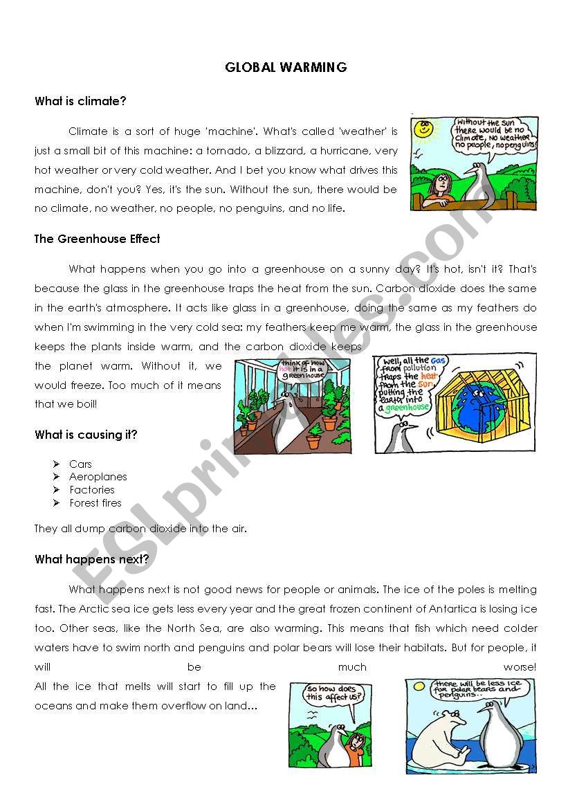 Global Warming worksheet worksheet