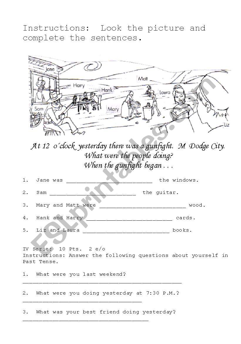 Past Tense worksheet