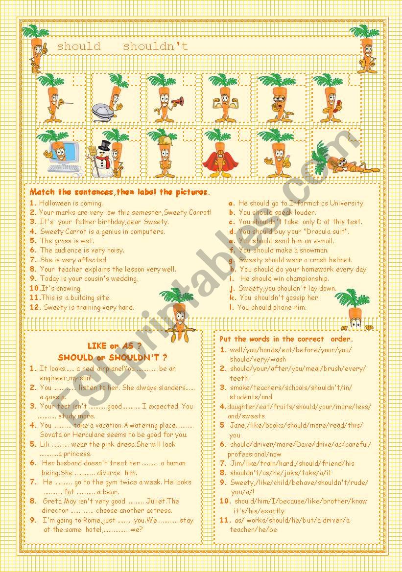 should shouldnÂ´t          as like