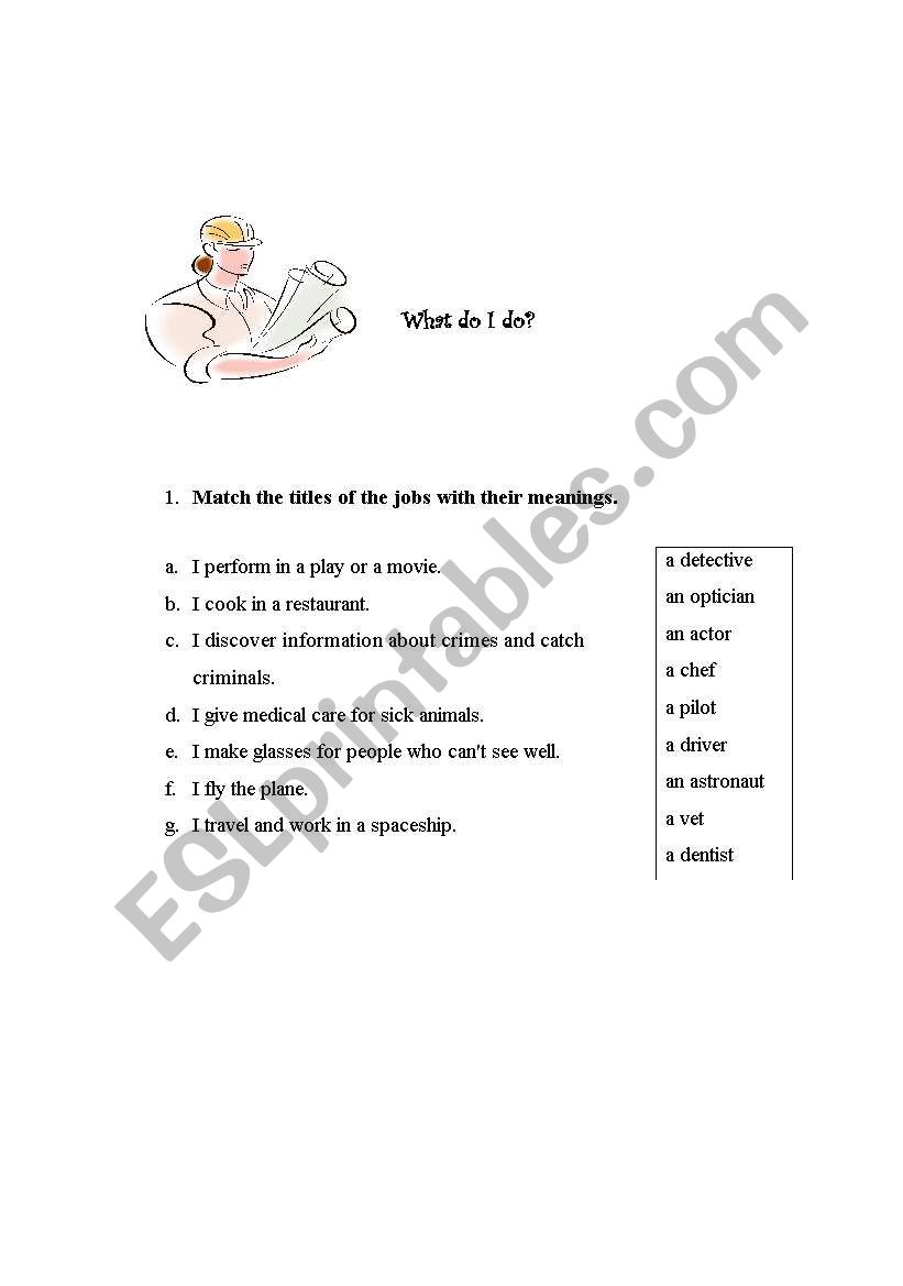 jobs titles worksheet