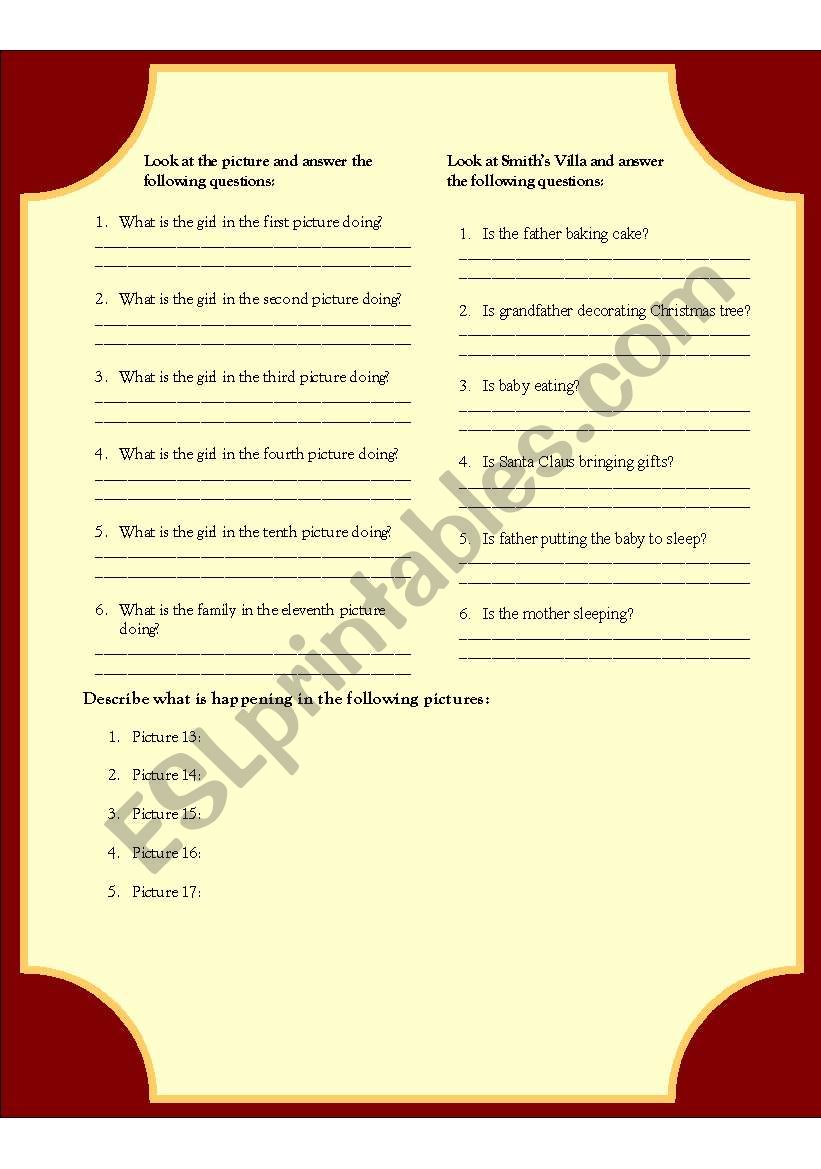 A night before Christmas (Worksheet)