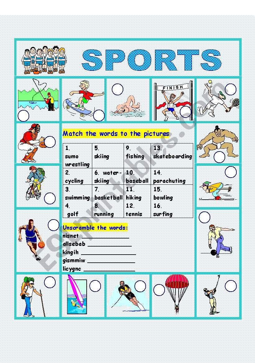 Sports worksheet