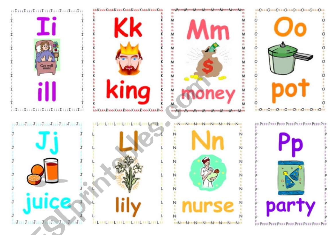 Alphabet flashcards 2 worksheet