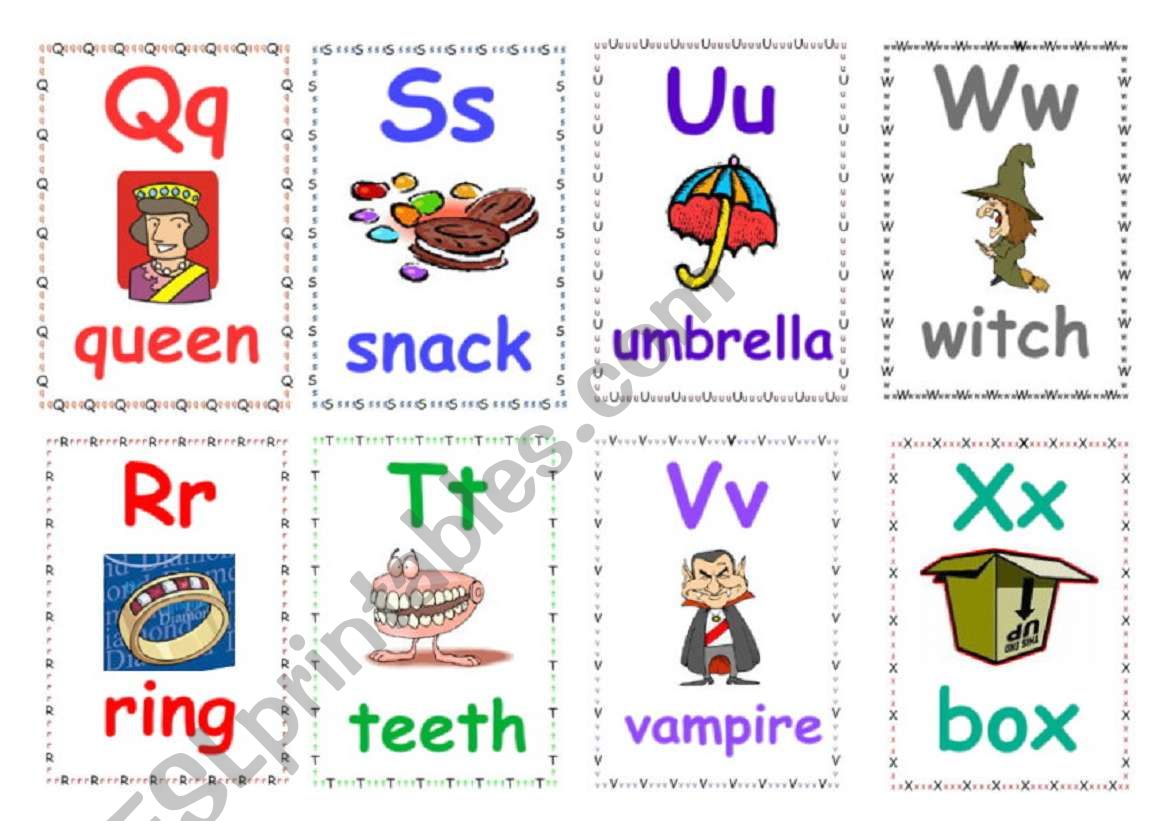 Alphabet flashcards 3 worksheet