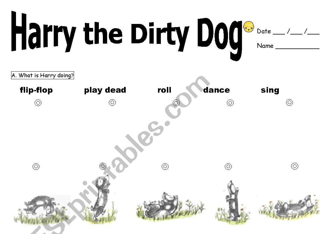 Harry the dirty dog worksheet